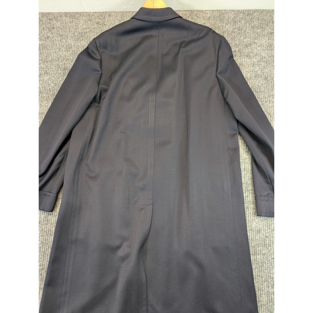 Abercrombie And Fitch Trench coat Dark Blue Men's XL Missing Button - Picture 15 of 16